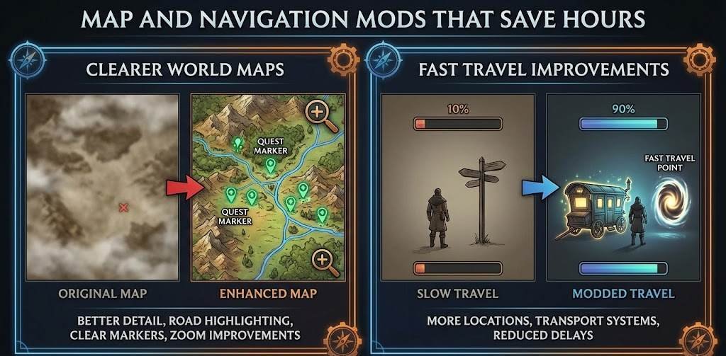 Map and Navigation Mods That Save Hours