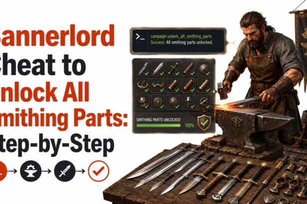 Bannerlord Cheat to Unlock All Smithing Parts: Step-by-Step