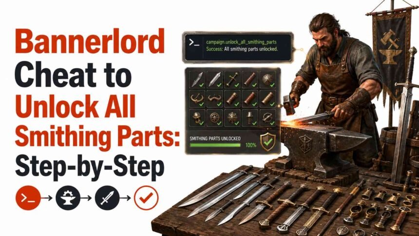 Bannerlord Cheat to Unlock All Smithing Parts: Step-by-Step