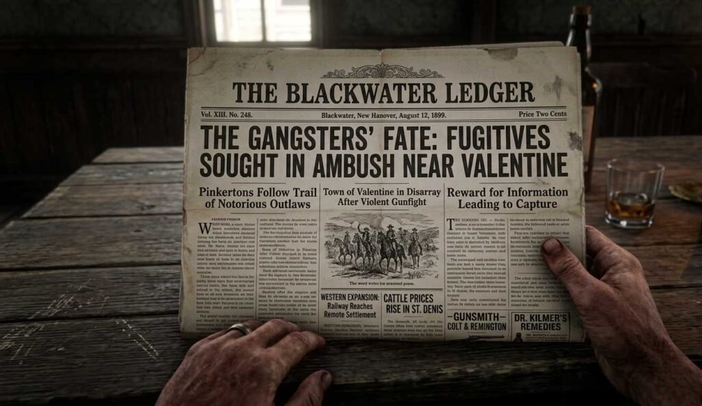 Red Dead Redemption 2 in-game newspaper used to unlock cheat codes